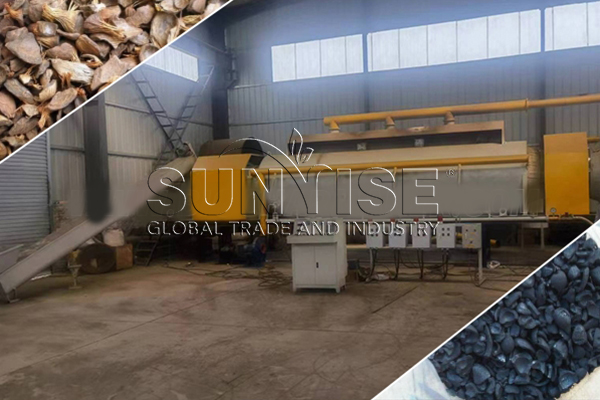 Palm Kernel Shell Charcoal Machine